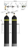 Рампа разрядная РР-02 (2с 1х2) углекислый газ на 2 баллона