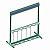 Стойка рампы газовой односторонняя на 2 баллона (10л) с ложементом