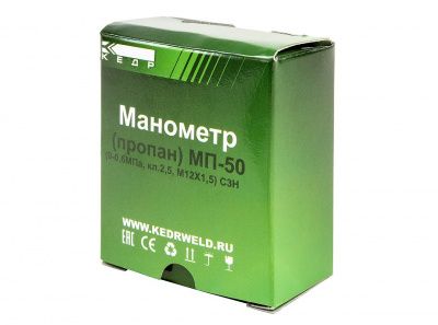 Манометр КЕДР ТМ2 Пропан, (0-0,6 МПа, кл.2,5, М12Х1,5) С3Н8-У