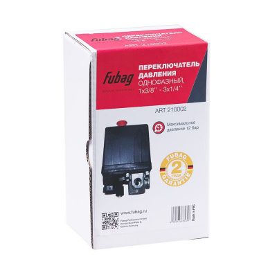 FUBAG Переключатель давления PS-002 (однофазный, 12бар, 1x3/8 дюйма, 3x1/4 дюйма, внутренняя резьба)